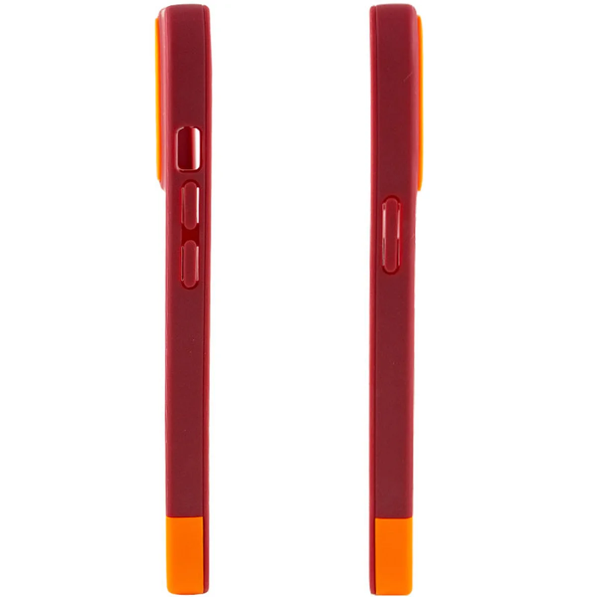Чехол TPU+PC Bichromatic для Apple iPhone 12 Pro / 12 (6.1") Brown burgundy / Orange