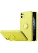 Чехол TPU Candy Ring Full Camera для Apple iPhone 12 (6.1") Желтый / Yellow