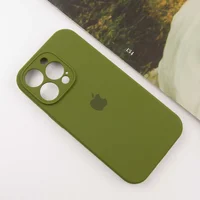 Чехол Silicone Case Full Camera Protective (AA) для Apple iPhone 12 Pro (6.1") Зеленый / Dark Olive / PVH