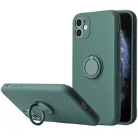 Чохол TPU Candy Ring Full Camera для Apple iPhone 12 (6.1 ") Зелений / Pine green