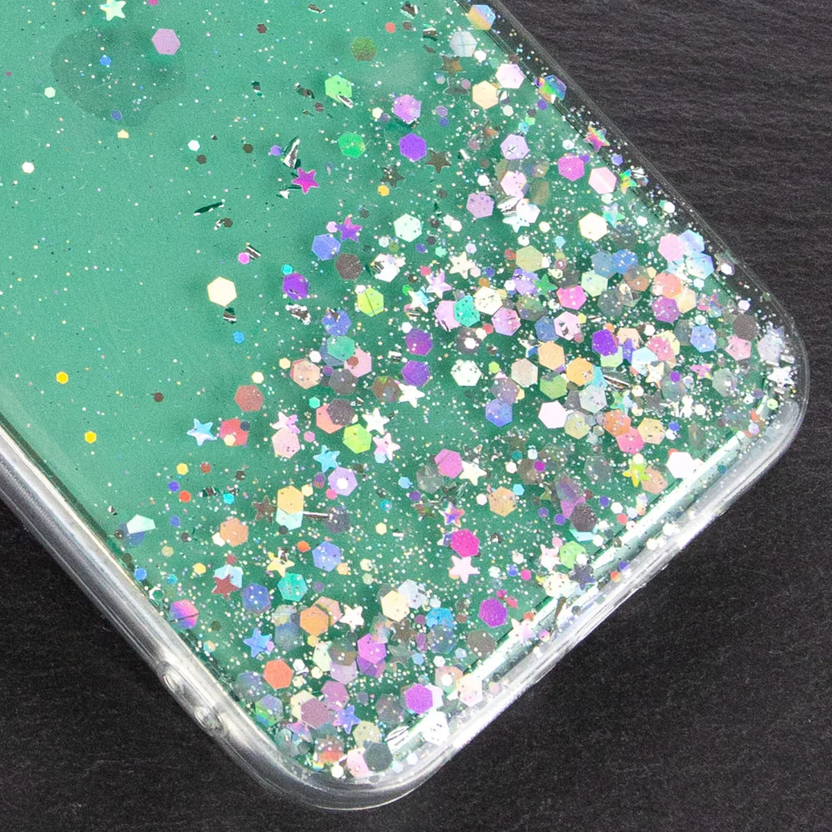 TPU чохол Star Glitter для Apple iPhone 12 Pro / 12 (6.1 ") Прозорий / М'ятний