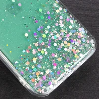TPU чохол Star Glitter для Apple iPhone 12 Pro / 12 (6.1 ") Прозорий / М'ятний