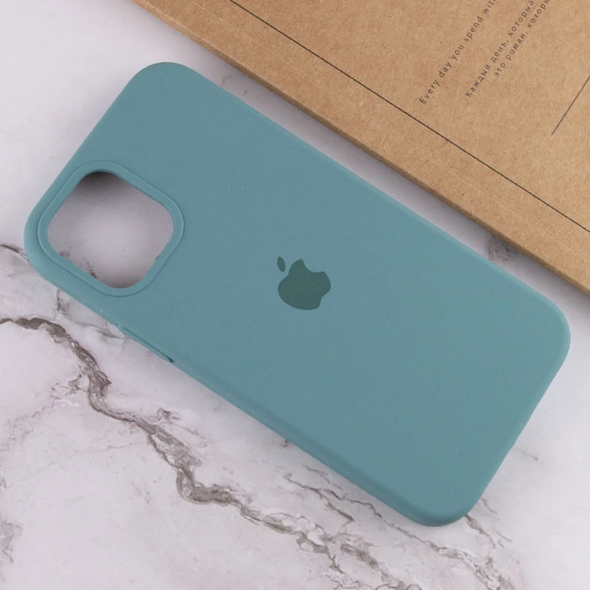 Чехол Silicone Case Full Protective (AA) для Apple iPhone 12 Pro / 12 (6.1") Зеленый / Light cactus