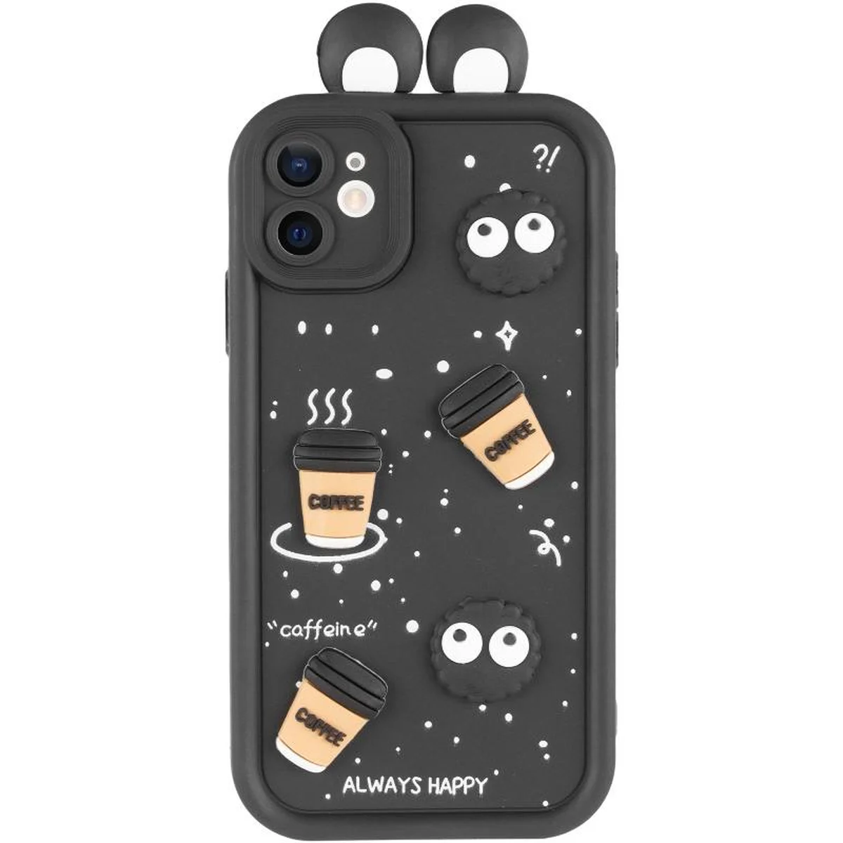Чехол TPU Toys Case with Ears для Apple iPhone 12 (6.1") Black