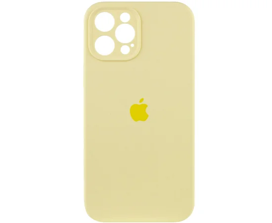 Чохол Silicone Case Full Camera Protective (AA) Apple iPhone 12 Pro (6.1") Жовтий / Mellow Yellow
