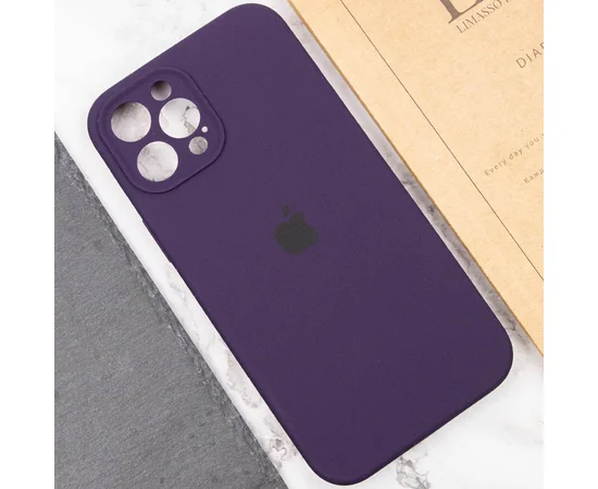 Чохол Silicone Case Full Camera Protective (AA) для Apple iPhone 12 Pro (6.1") Фіолетовий / Elderberry