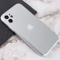 TPU+Glass чехол Matte Candy Full camera для Apple iPhone 12 (6.1") Белый