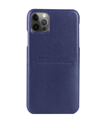 Шкіряна накладка G-Case Cardcool Series для Apple iPhone 12 Pro / 12 (6.1 ") Синій