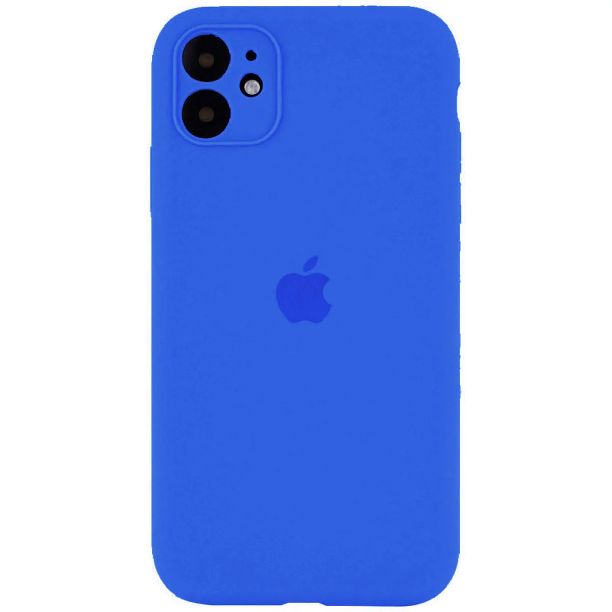 Чехол Silicone Case Full Camera Protective (AA) для Apple iPhone 12 (6.1") Синий / Capri Blue