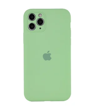 Чохол Silicone Case Full Camera Protective (AA) для Apple iPhone 12 Pro (6.1 ") М'ятний / Mint