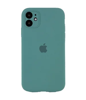 Чохол Silicone Case Full Camera Protective (AA) для Apple iPhone 12 (6.1 ") Зелений / Pine green