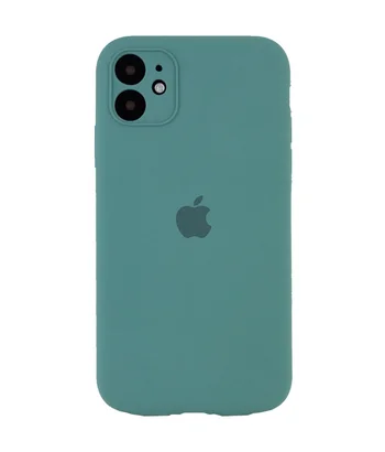 Чохол Silicone Case Full Camera Protective (AA) для Apple iPhone 12 (6.1 ") Зелений / Pine green