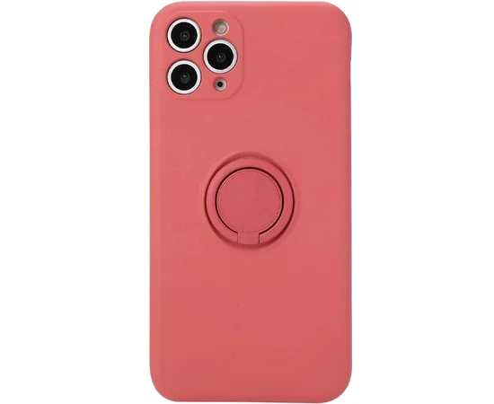 Чехол TPU Candy Ring Full Camera для Apple iPhone 12 Pro (6.1") Красный / Camellia