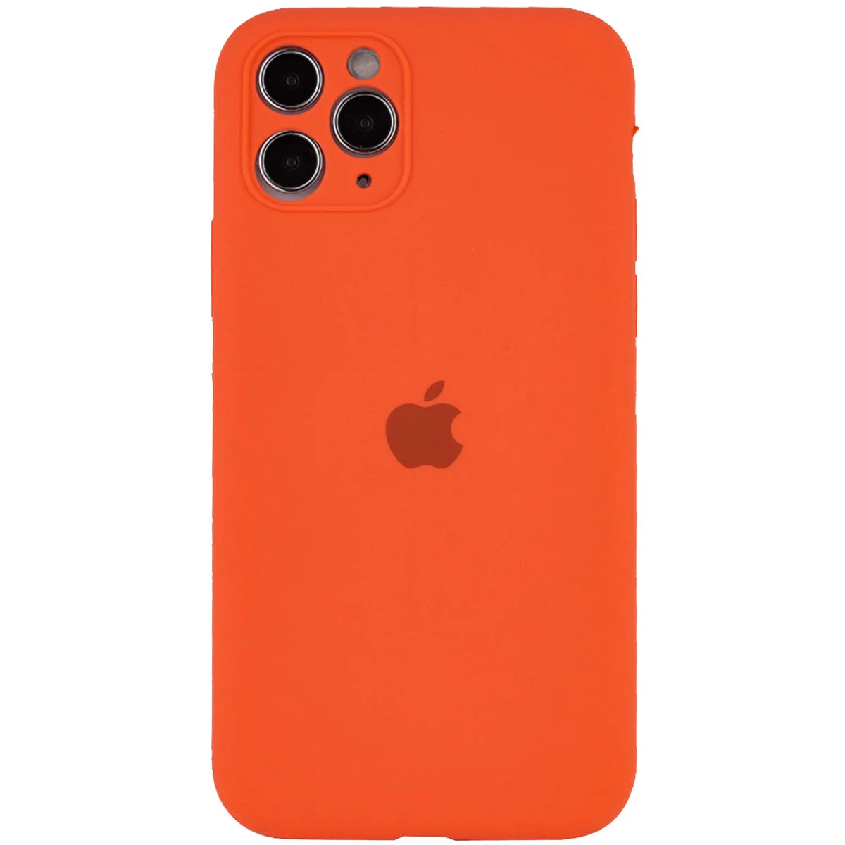 Чехол Silicone Case Full Camera Protective (AA) для Apple iPhone 12 (6.1") Оранжевый / Kumquat
