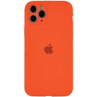 Чехол Silicone Case Full Camera Protective (AA) для Apple iPhone 12 (6.1") Оранжевый / Kumquat