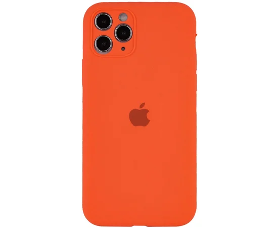 Чехол Silicone Case Full Camera Protective (AA) для Apple iPhone 12 (6.1") Оранжевый / Kumquat