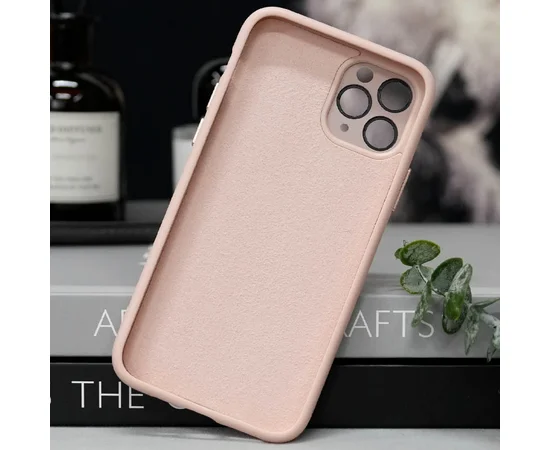 Чехол TPU+Glass Sapphire Midnight with MagSafe для Apple iPhone 12 Pro (6.1") Розовый / Pink Sand
