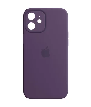 Чохол Silicone Case Full Camera Protective (AA) для Apple iPhone 12 (6.1") Фіолетовий / Amethyst