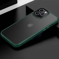 TPU+PC чехол Metal Buttons для Apple iPhone 12 Pro / 12 (6.1") Темно-зеленый
