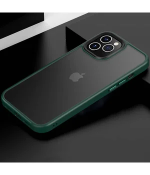 TPU + PC чохол Metal Buttons для Apple iPhone 12 Pro / 12 (6.1 ") Темно-зелений