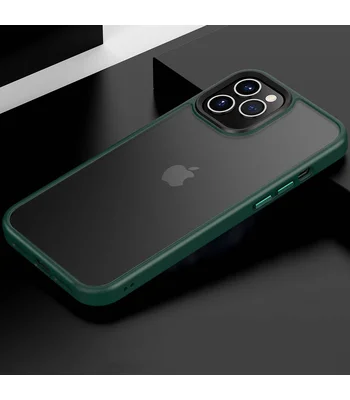 TPU + PC чохол Metal Buttons для Apple iPhone 12 Pro / 12 (6.1 ") Темно-зелений