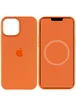 Чехол Silicone case (AAA) full with Magsafe and Animation для Apple iPhone 12 Pro / 12 (6.1") Оранжевый / Kumquat