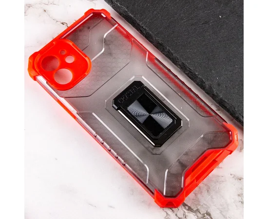 Ударопрочный чехол Transformer CrystalRing для Apple iPhone 12 (6.1") Красный