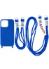 Чехол TPU two straps California для Apple iPhone 12 Pro / 12 (6.1") Синий / Iris
