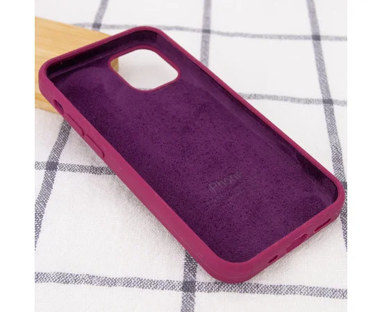 Чехол Silicone Case Full Protective (AA) для Apple iPhone 12 Pro / 12 (6.1") Бордовый / Maroon