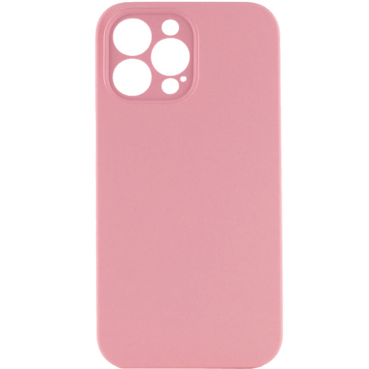 Чехол Silicone Case Lakshmi Square Full Camera для Apple iPhone 12 Pro (6.1") Розовый / Light pink