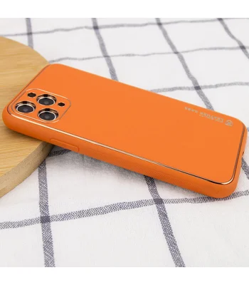 Шкіряний чохол Xshield для Apple iPhone 12 Pro (6.1 ") Помаранчевий / Apricot