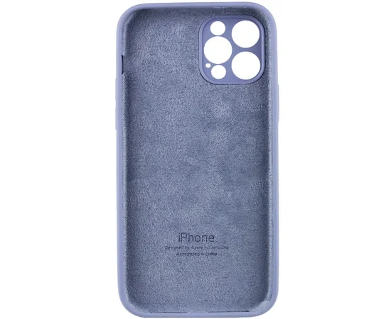 Чехол Silicone Case Full Camera Protective (AA) для Apple iPhone 12 Pro (6.1") Серый / Lavender Gray / PVH