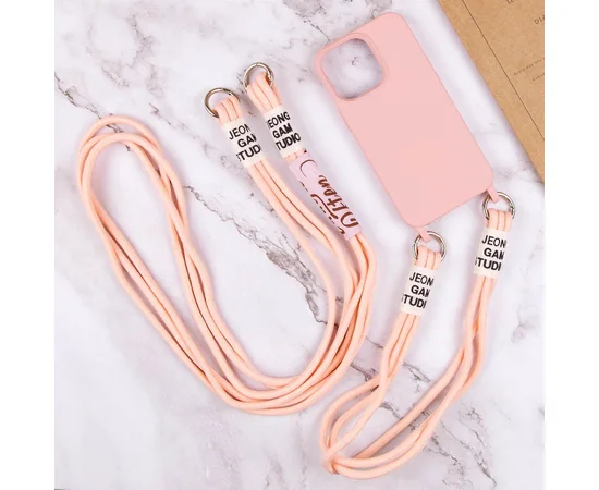 Чехол TPU two straps California для Apple iPhone 12 Pro / 12 (6.1") Розовый / Pink Sand