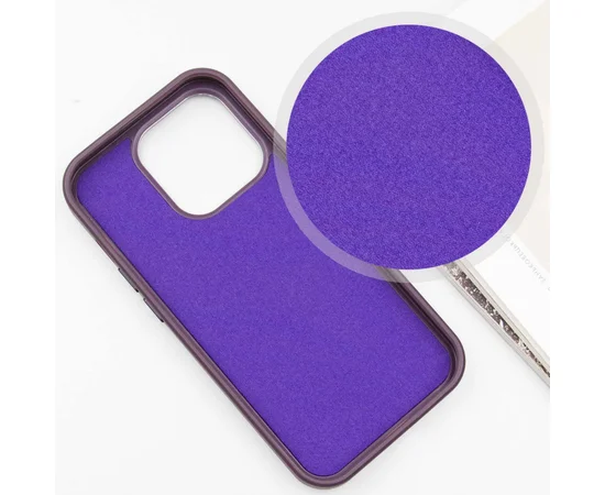 Кожаный чехол SnapCase with MagSafe для Apple iPhone 12 Pro / 12 (6.1") Dark Purple