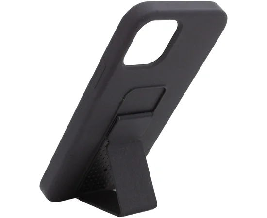 Чехол Silicone Case Hand Holder для Apple iPhone 12 Pro / 12 (6.1") Черный / Black