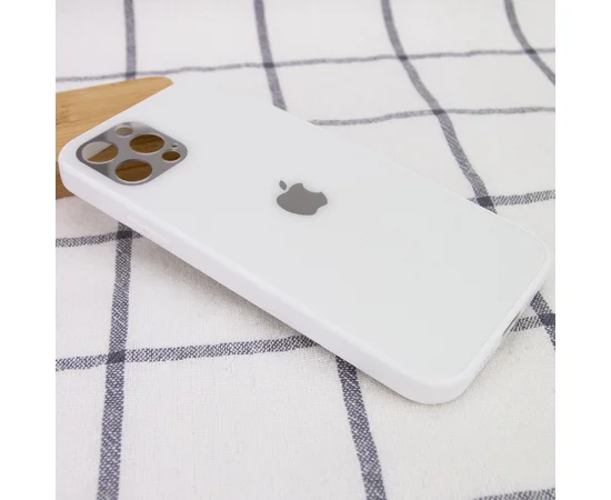 TPU+Glass чехол GLOSSY Logo Full camera для Apple iPhone 12 Pro (6.1") Белый