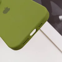 Чехол Silicone Case Full Camera Protective (AA) для Apple iPhone 12 Pro (6.1") Зеленый / Dark Olive / PVH