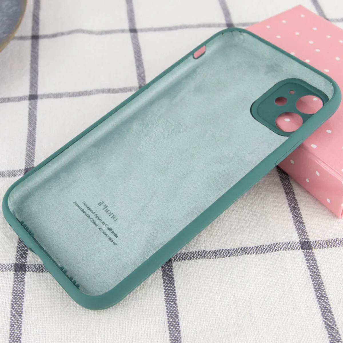 Чохол Silicone Case Full Camera Protective (AA) Apple iPhone 12 (6.1") Зелений / Pine green / PVH