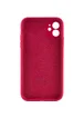 Чохол Silicone Case Full Camera Protective (AA) Apple iPhone 12 (6.1") Червоний / Rose Red