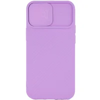 Чохол Camshield Square TPU зі шторкою для камери для Apple iPhone 12 Pro / 12 (6.1 ") Бузковий