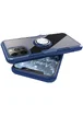 TPU + PC чохол Deen CrystalRing for Magnet (opp) для Apple iPhone 12 Pro / 12 (6.1 ") Безбарвний / Темно-синій