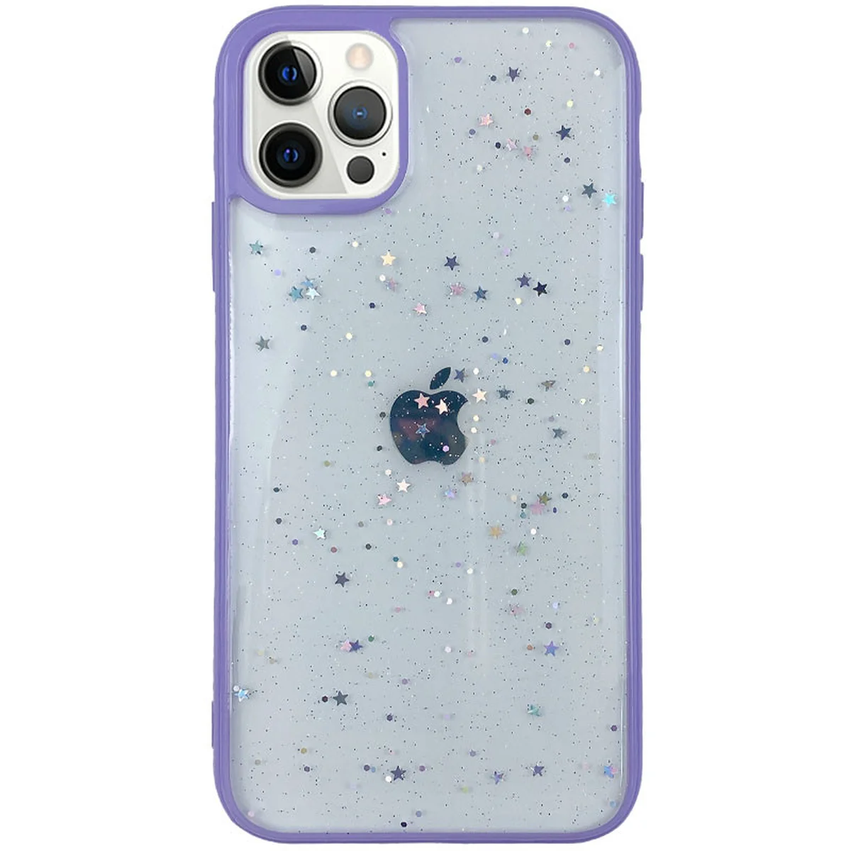 TPU + PC чохол Shiny Stars для Apple iPhone 12 Pro / 12 (6.1 ") Бузковий