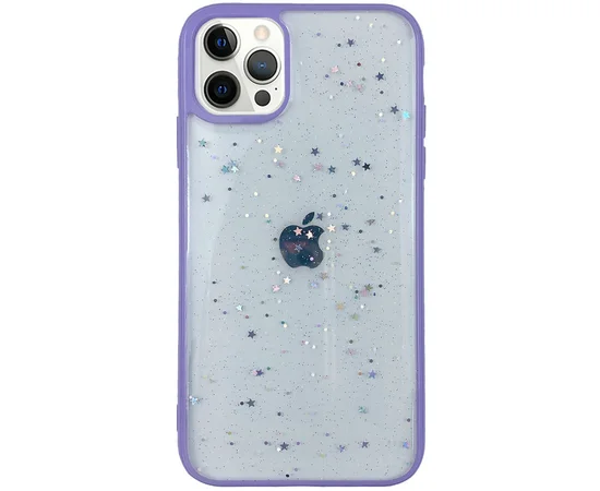 TPU+PC чехол Shiny Stars для Apple iPhone 12 Pro / 12 (6.1") Сиреневый