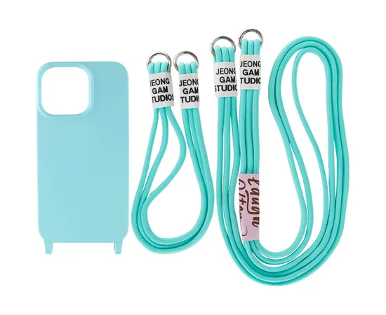 Чехол TPU two straps California для Apple iPhone 12 Pro / 12 (6.1") Бирюзовый / Marine Green