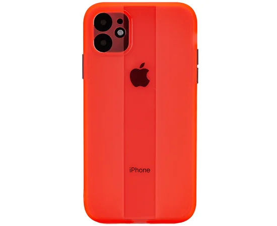 Чехол TPU Glossy Line Full Camera для Apple iPhone 12 (6.1") Красный
