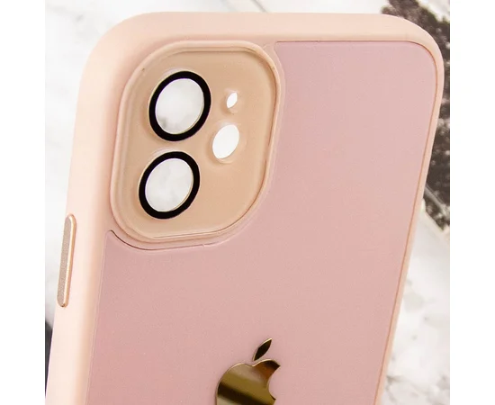Чехол TPU+Glass Sapphire Midnight для Apple iPhone 12 (6.1") Розовый / Pink Sand