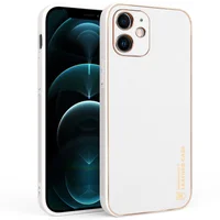 Кожаный чехол Xshield для Apple iPhone 12 (6.1") Белый / White