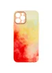 Чехол TPU+Glass Impasto abstract для Apple iPhone 12 Pro (6.1") Red yellow