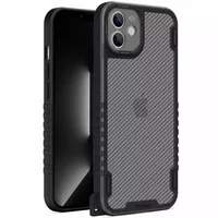 Чехол TPU+PC TRAVEL Carbon для Apple iPhone 12 (6.1") Черный