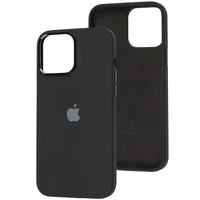 Чохол Silicone Case Metal Buttons (AA) для Apple iPhone 12 Pro / 12 (6.1") Чорний / Black
